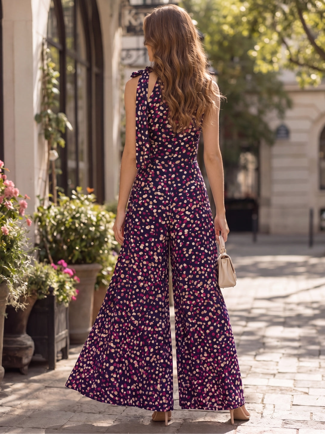 Satin printed Jumpsuit