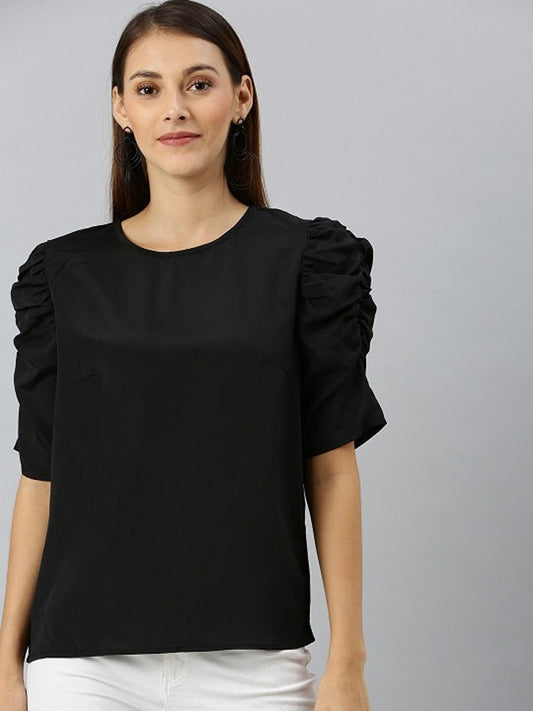 Ruched sleeve Top