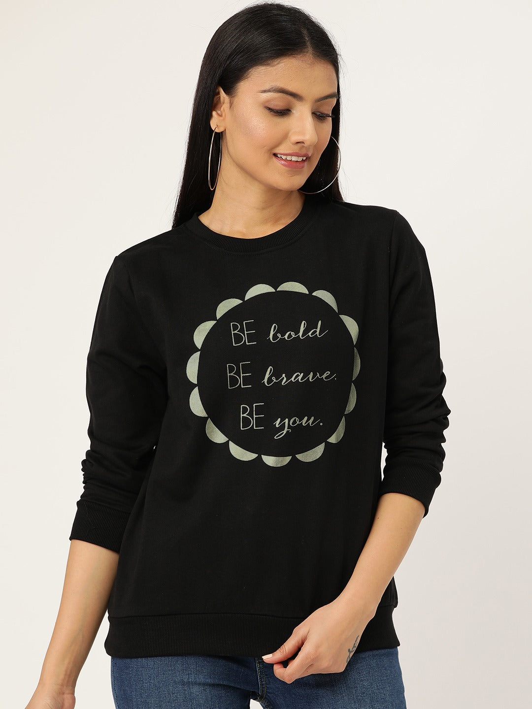 Brushed Fleece Printed Sweatshirt