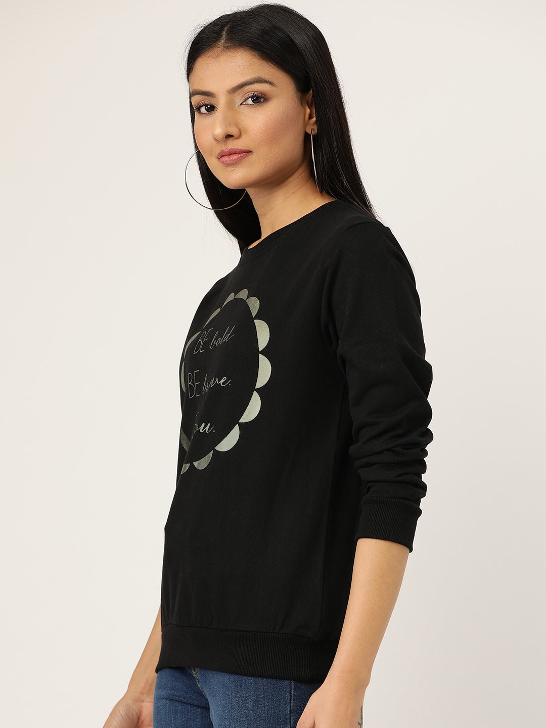 Brushed Fleece Printed Sweatshirt