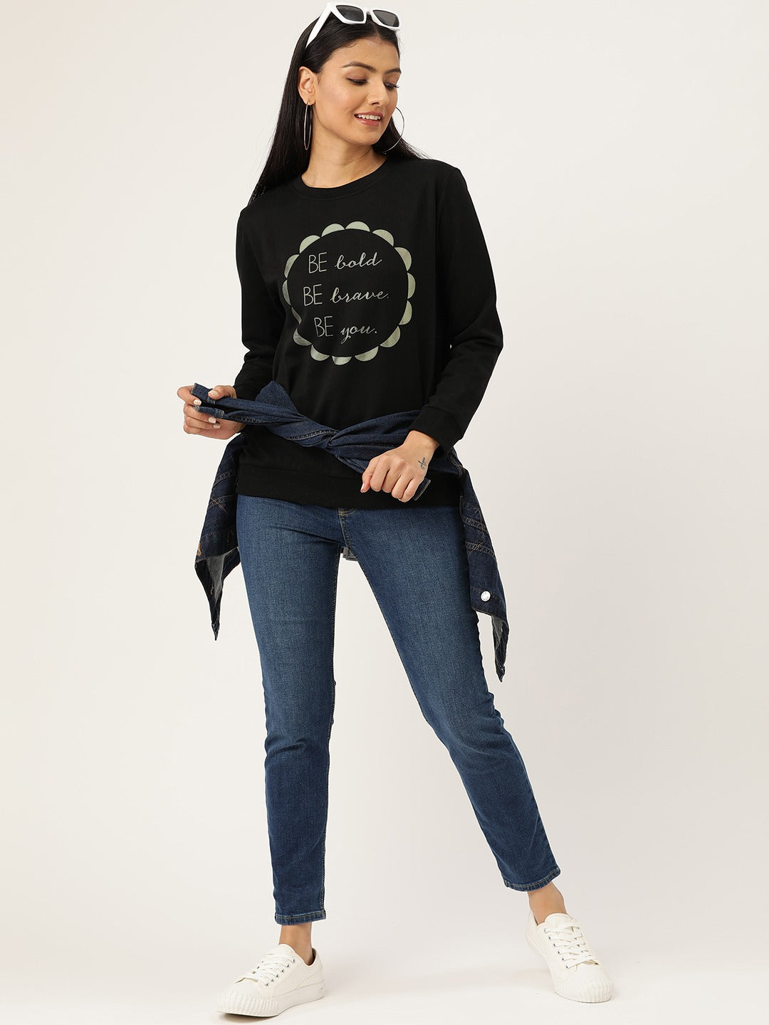 Brushed Fleece Printed Sweatshirt