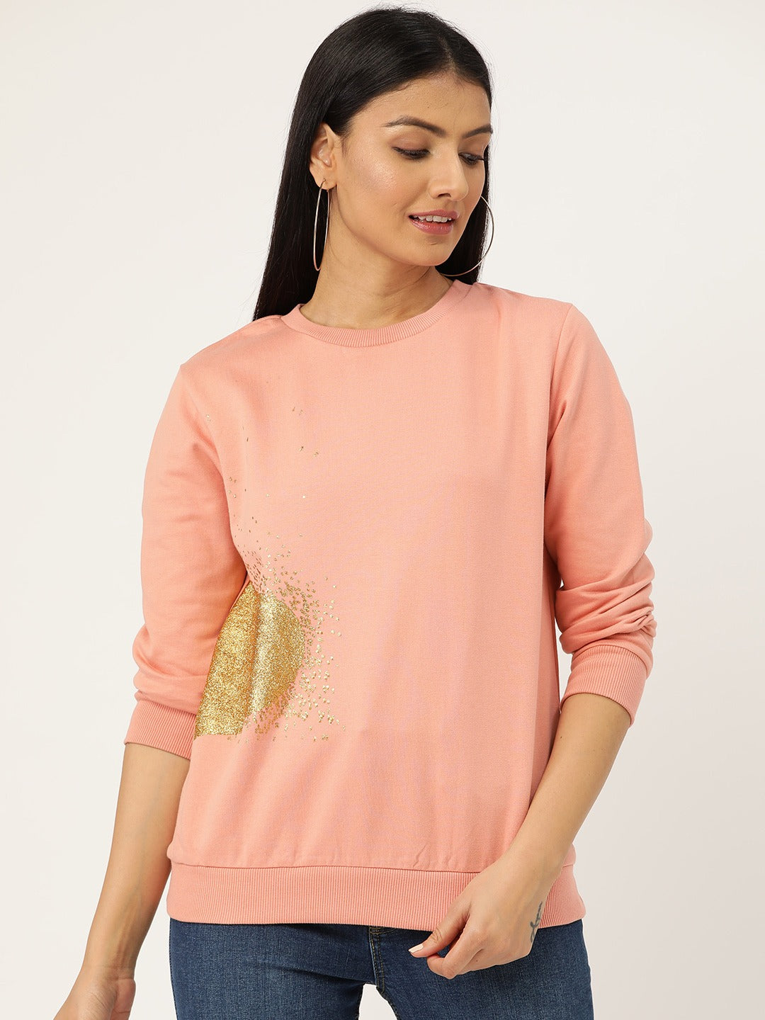 Brushed Fleece Printed Sweatshirt