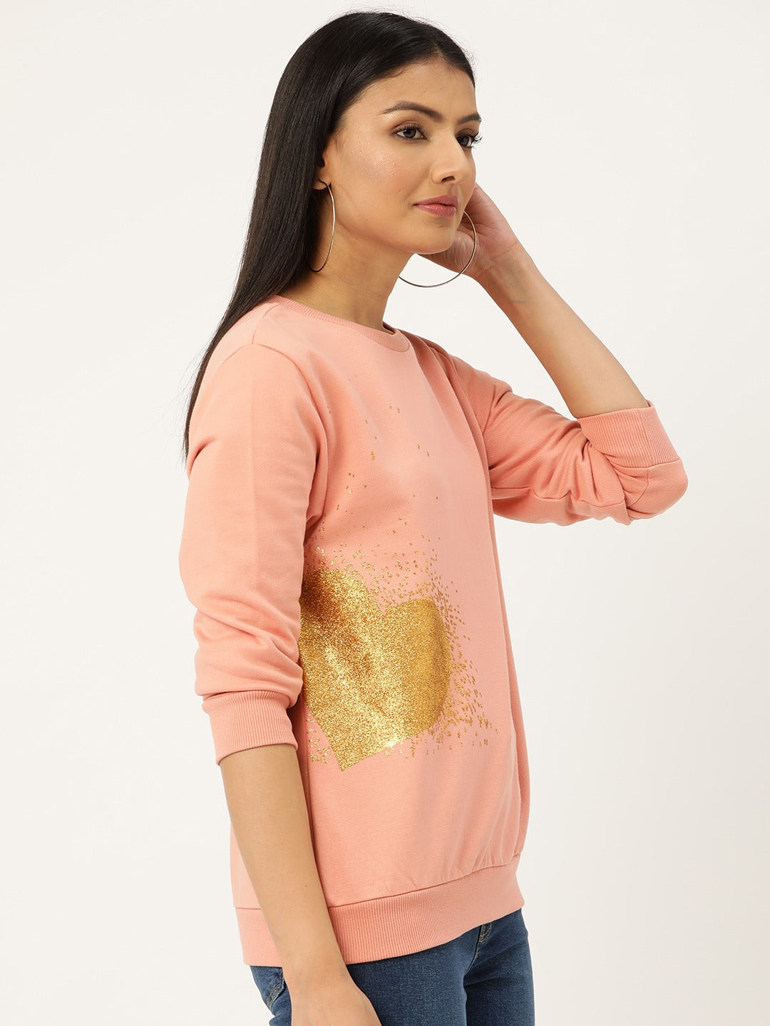 Brushed Fleece Printed Sweatshirt