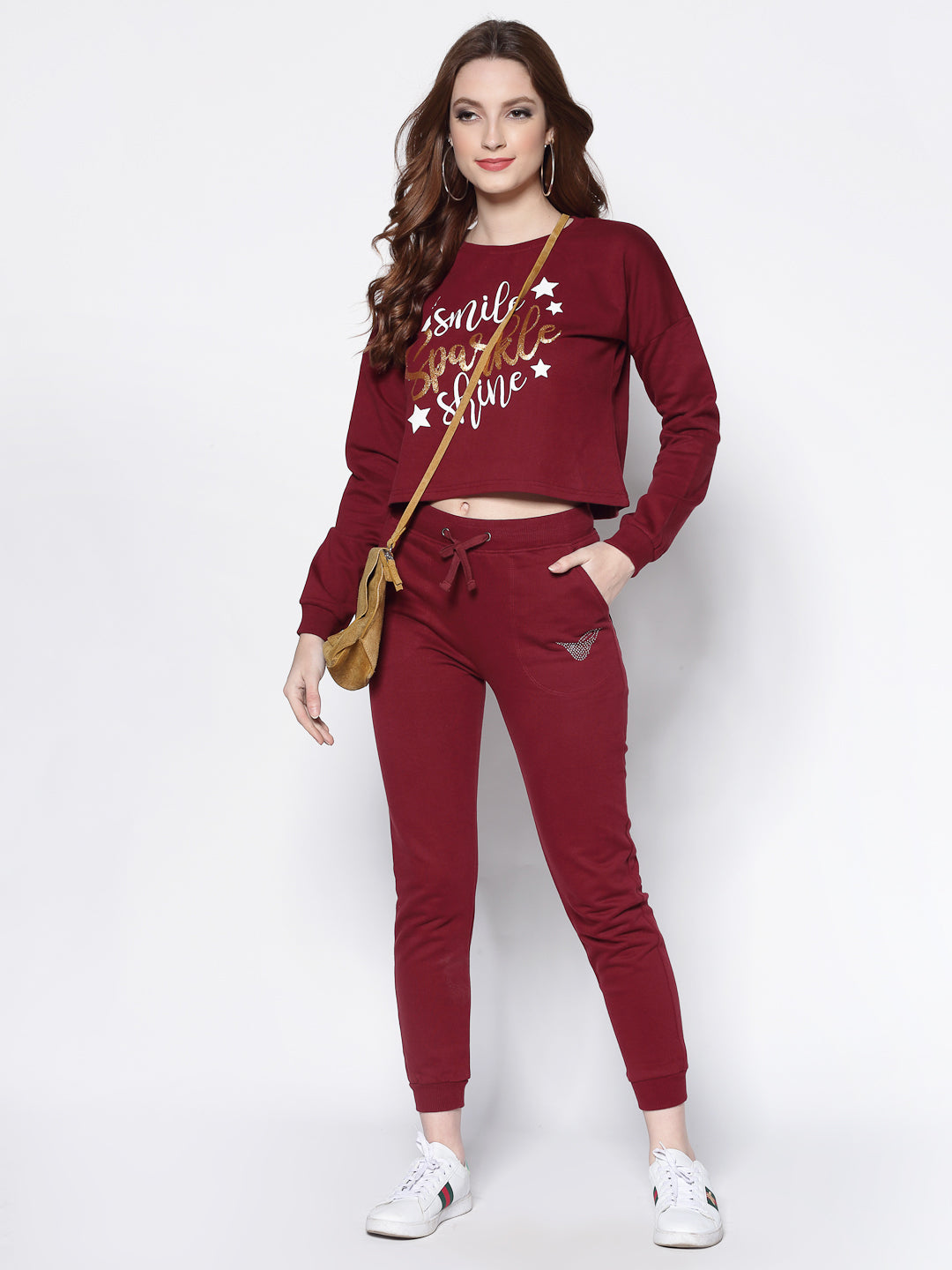 Printed Crop Sweatshirt
