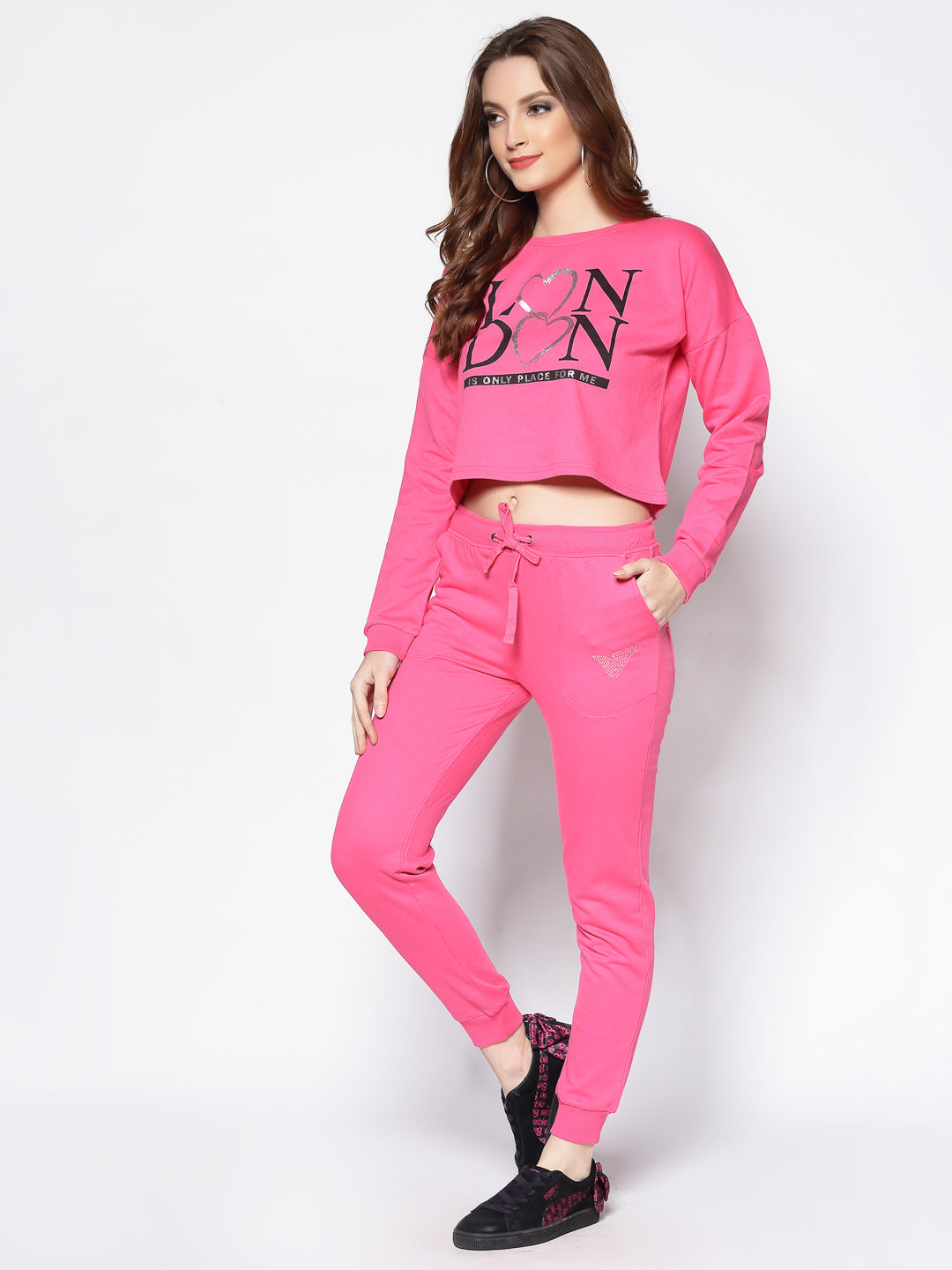 Printed Crop Tracksuit