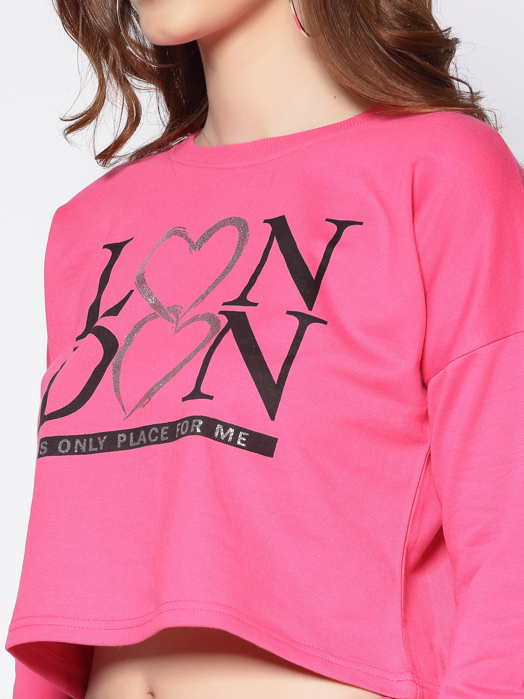 Printed Crop sweatshirt