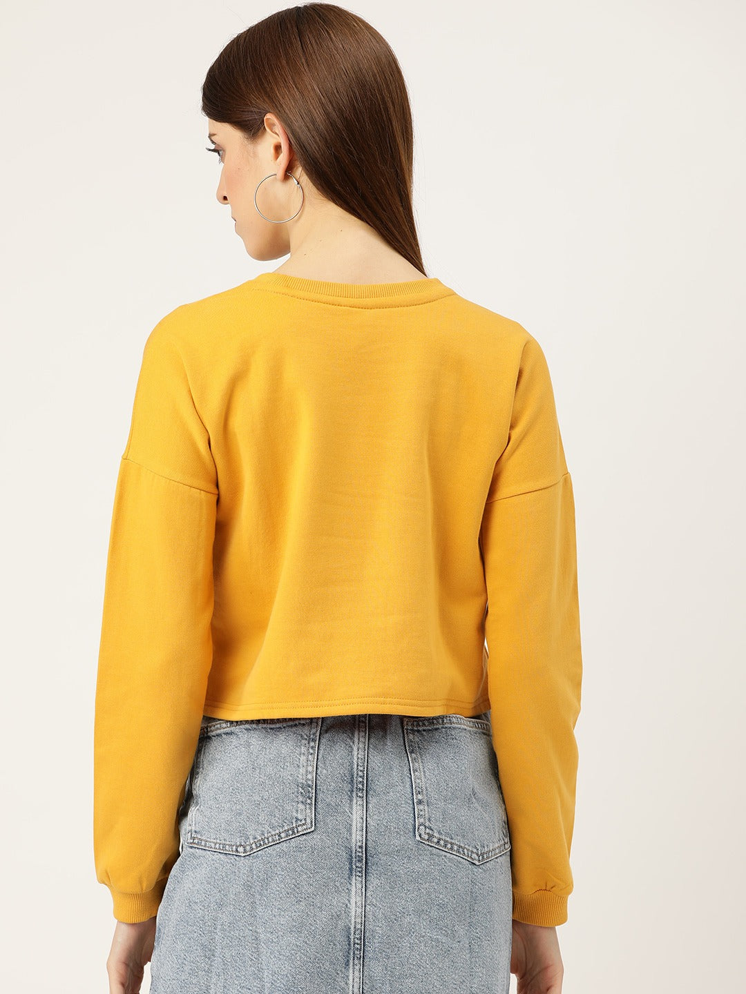 Brushed Fleece Crop Sweatshirt