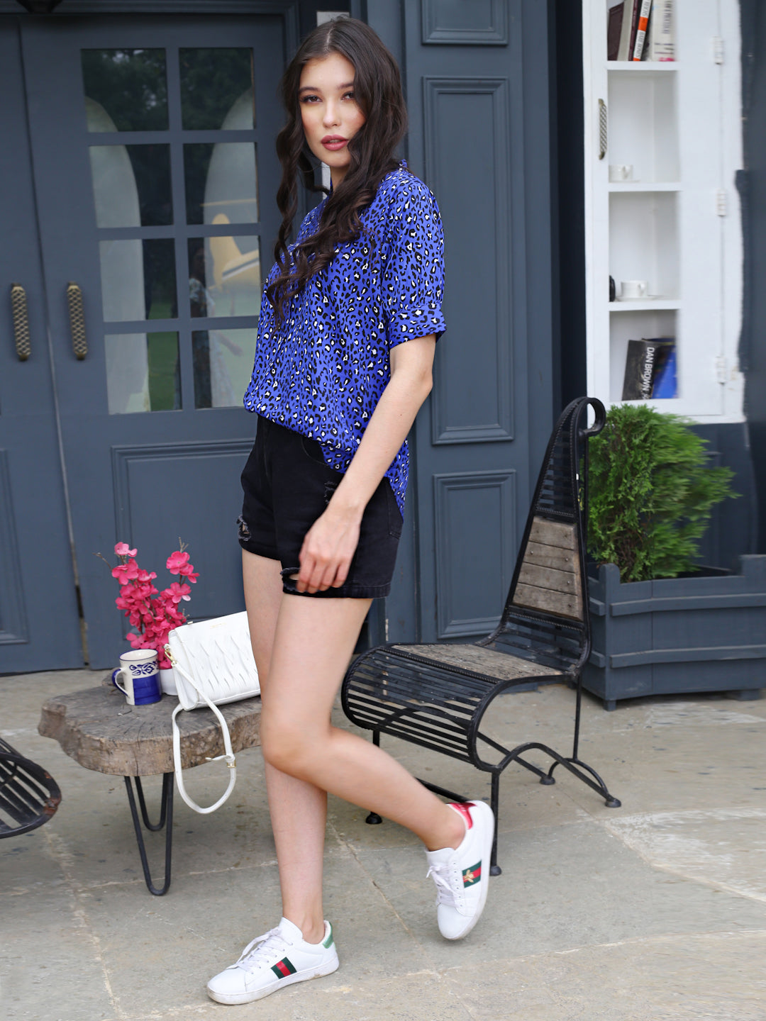 CBlue Floral Regular Top
