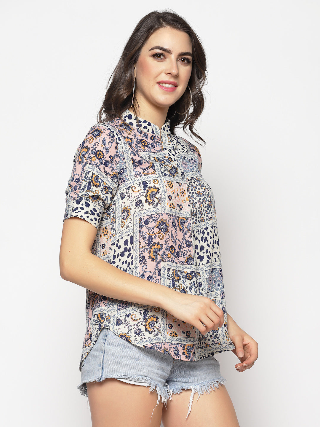 Mandrin Collar Top