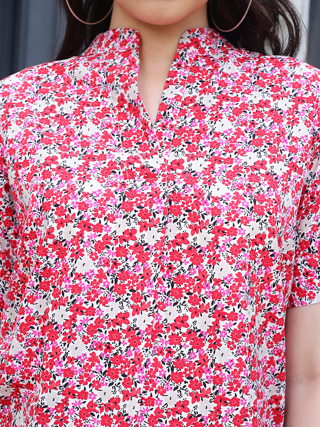 Fuchsia Floral Regular Top