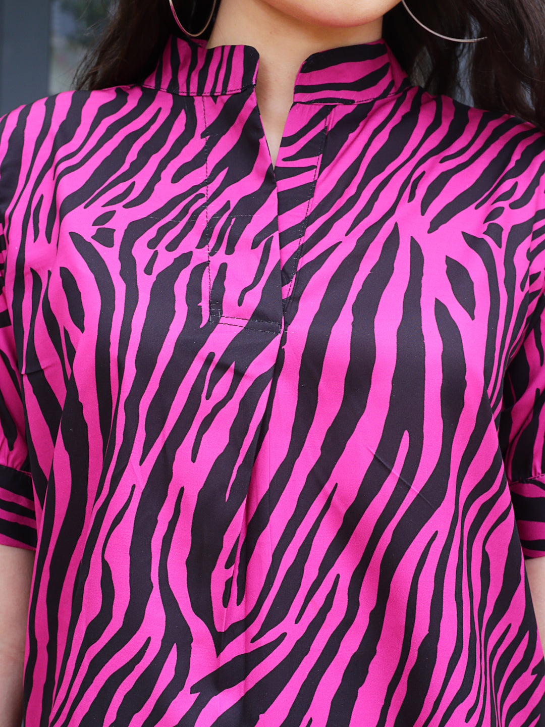 Fuchsia Floral Regular Top