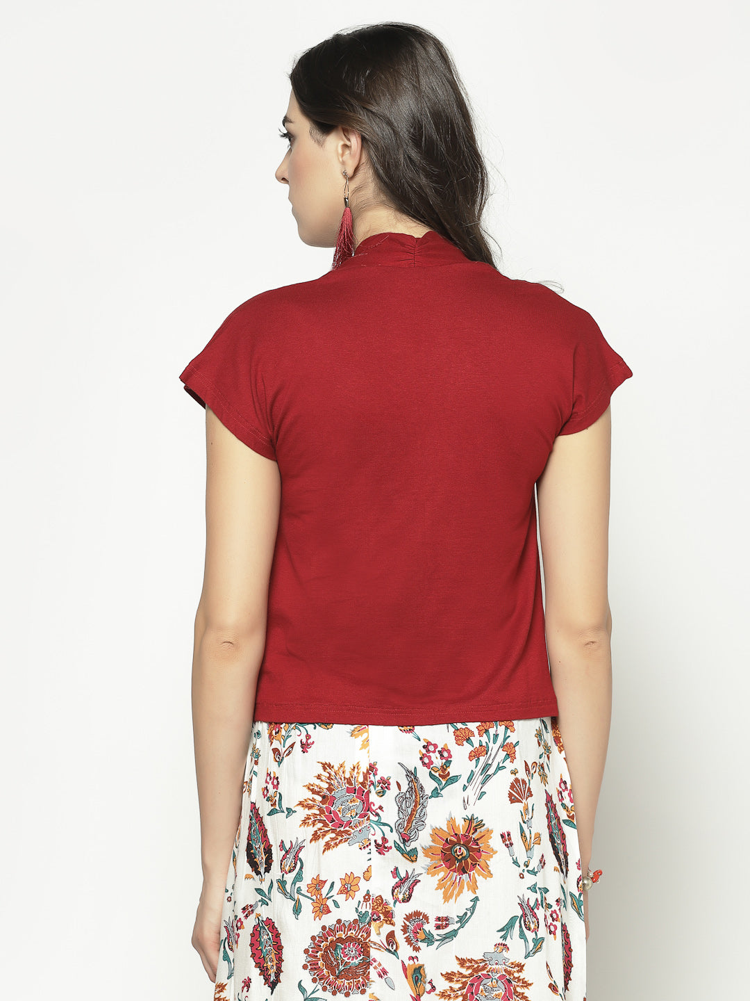 V Neck Top Strechable