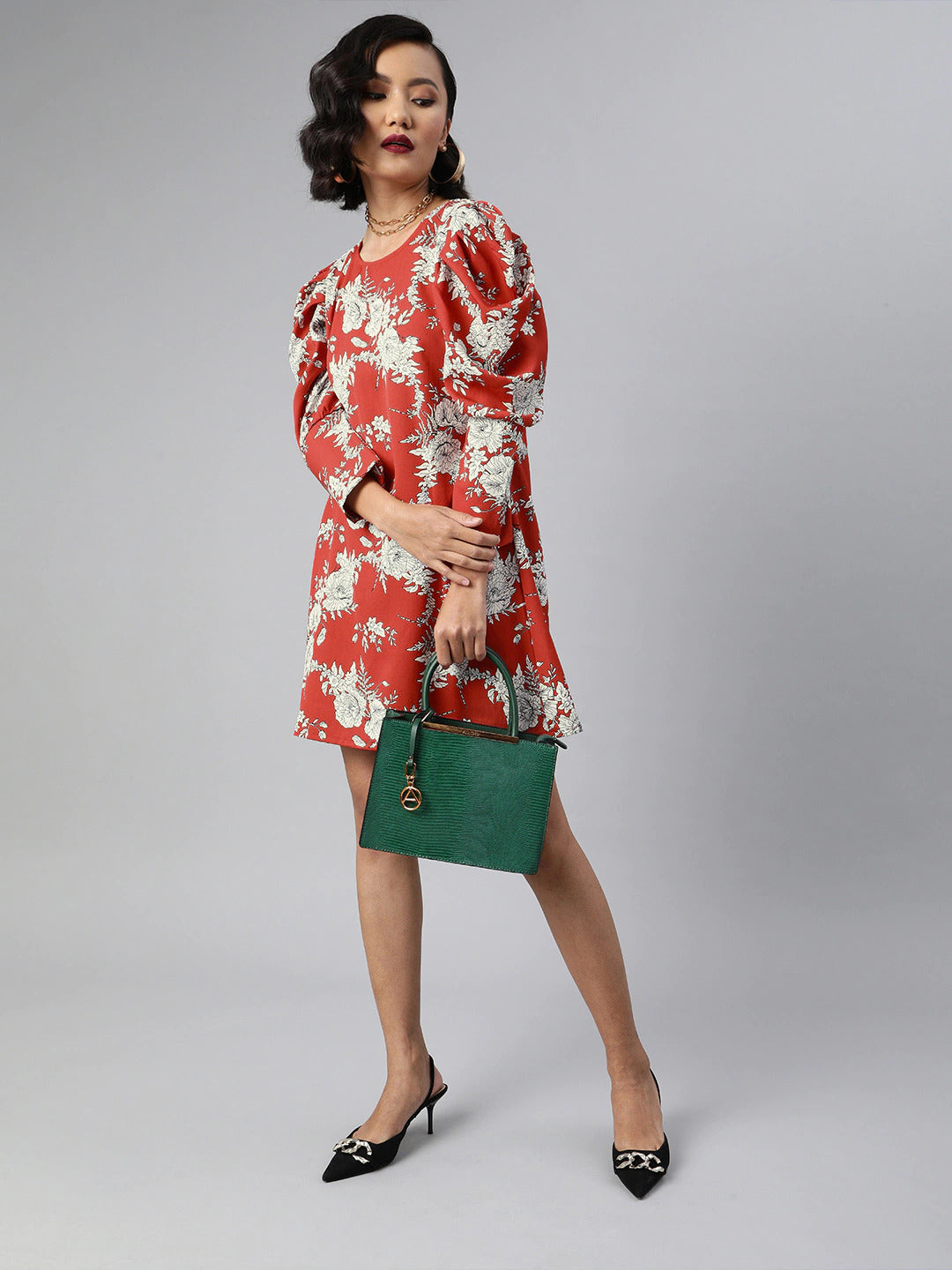 Floral print A line dress