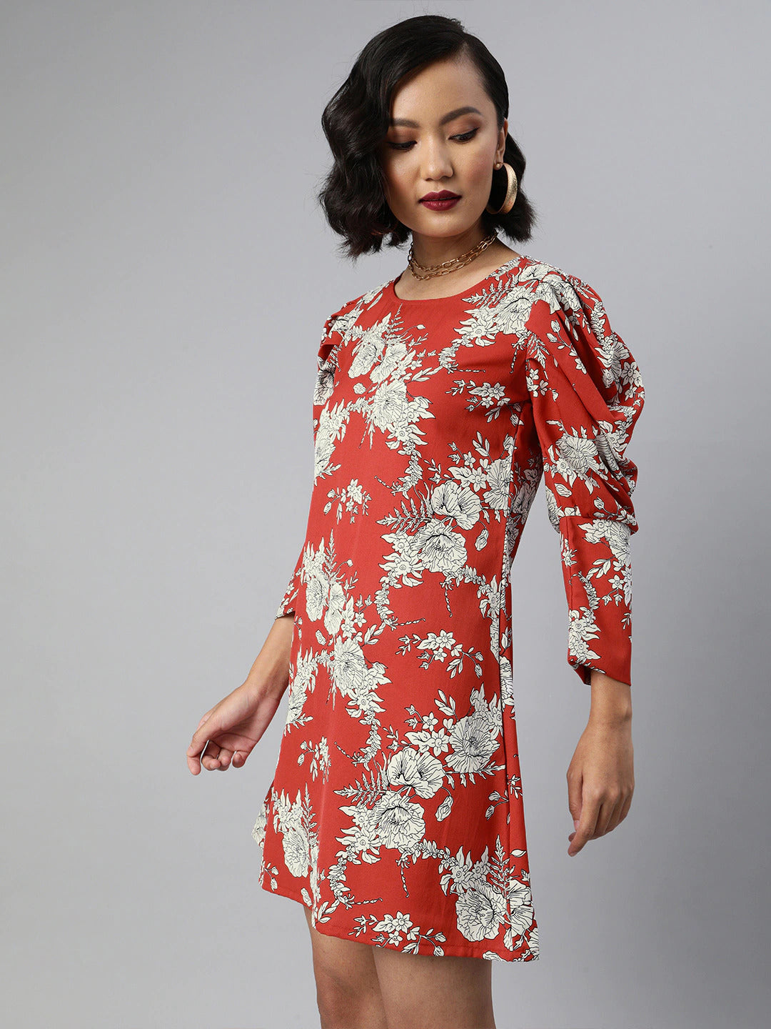 Floral print A line dress