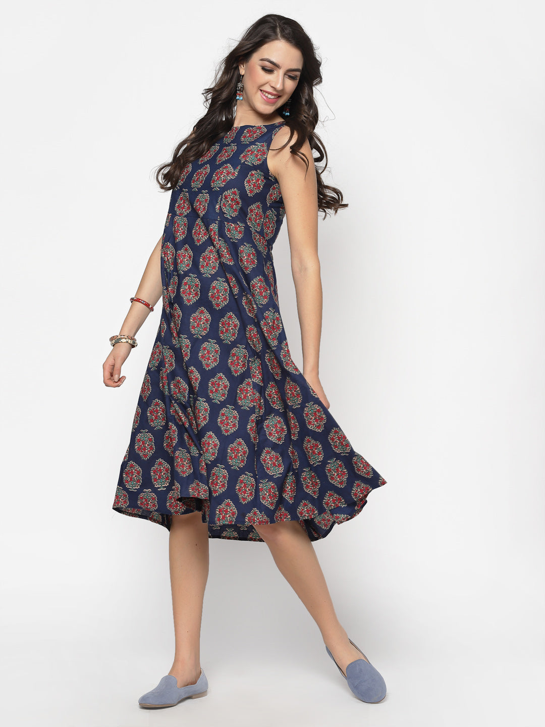 Flarred Sleeveless Dress