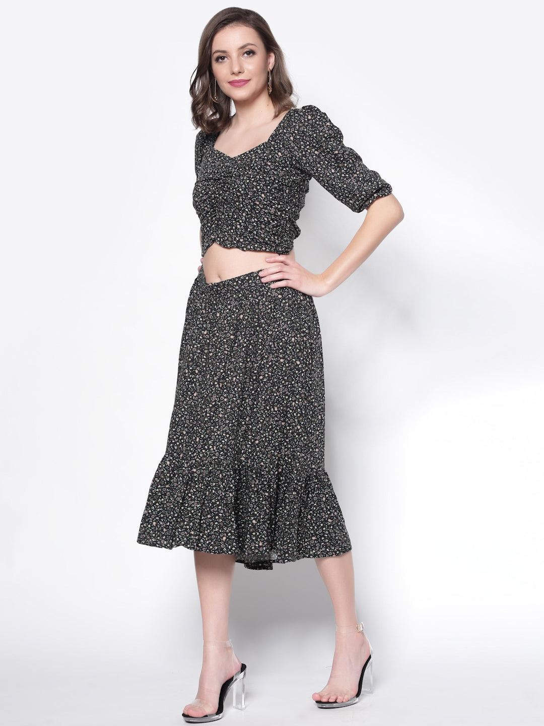 Two Pc Dress Flared
