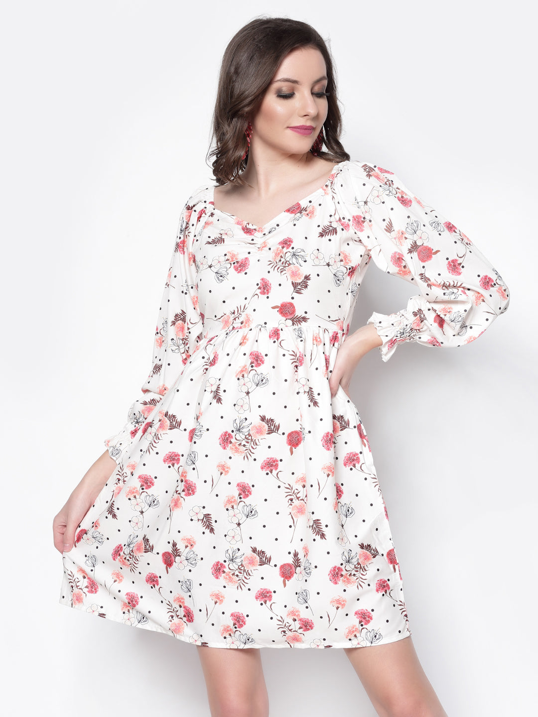 Full Sleeve Fit & Flare Dress