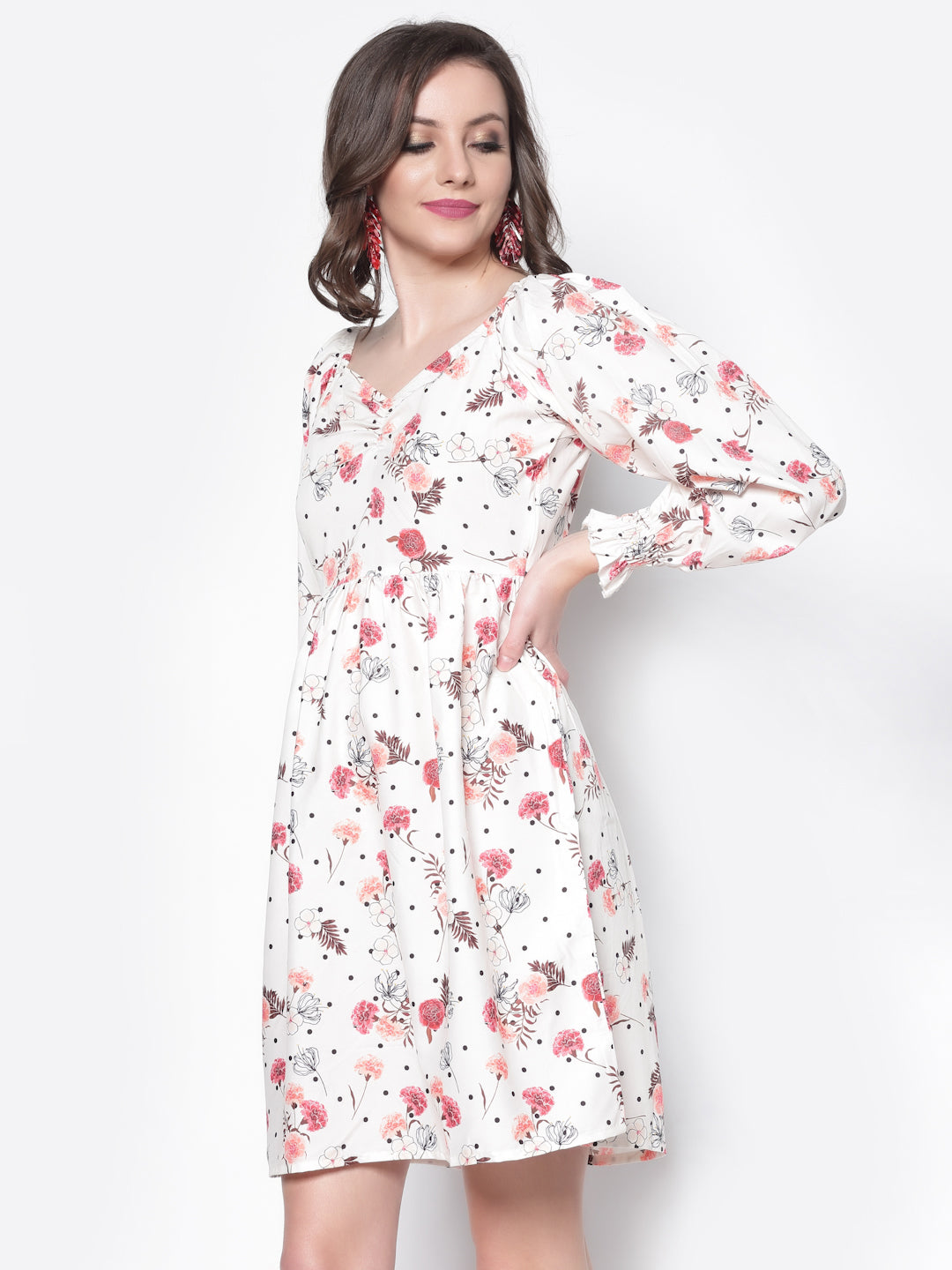 Full Sleeve Fit & Flare Dress