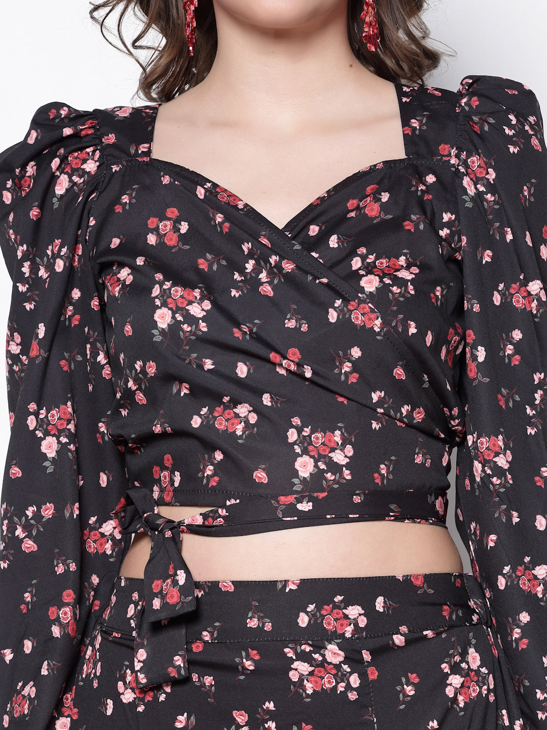 Stylish Black Floral Dress