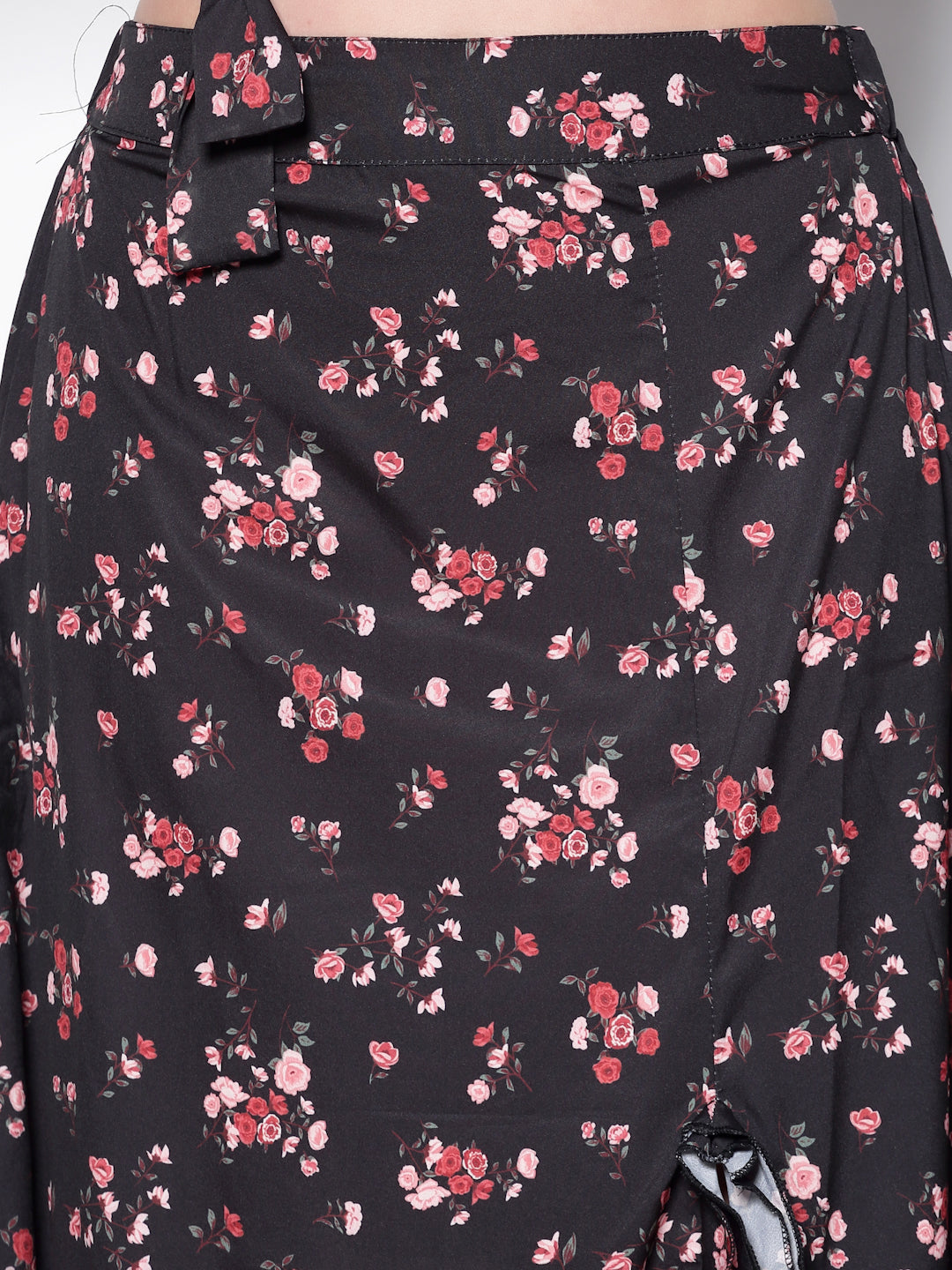 Stylish Black Floral Dress