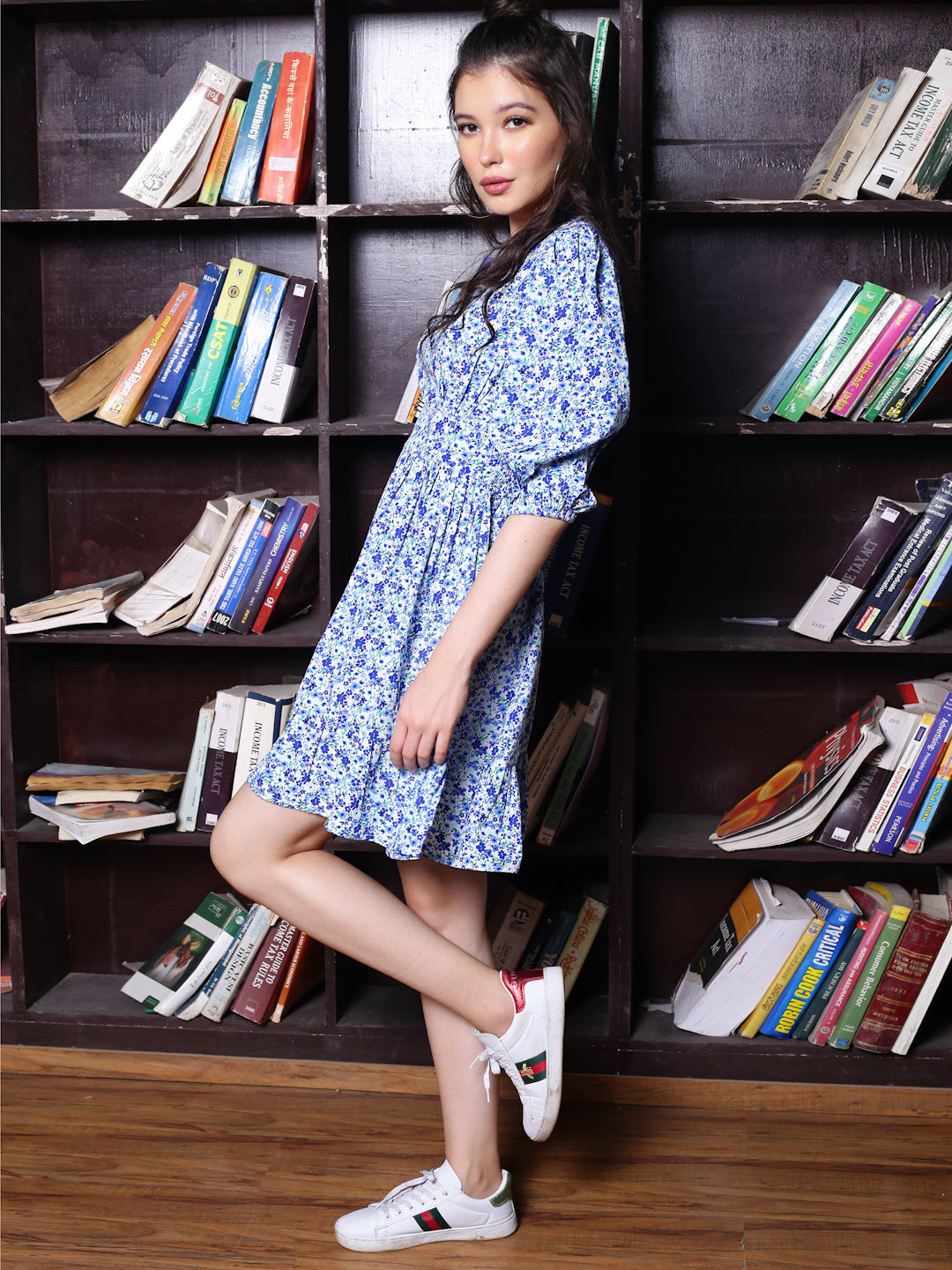 Rblue Floral Mini Dress