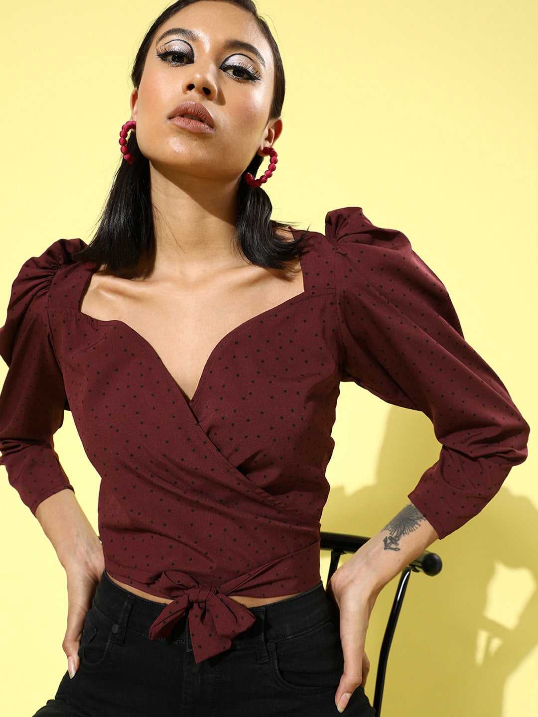 Tie up wrap top