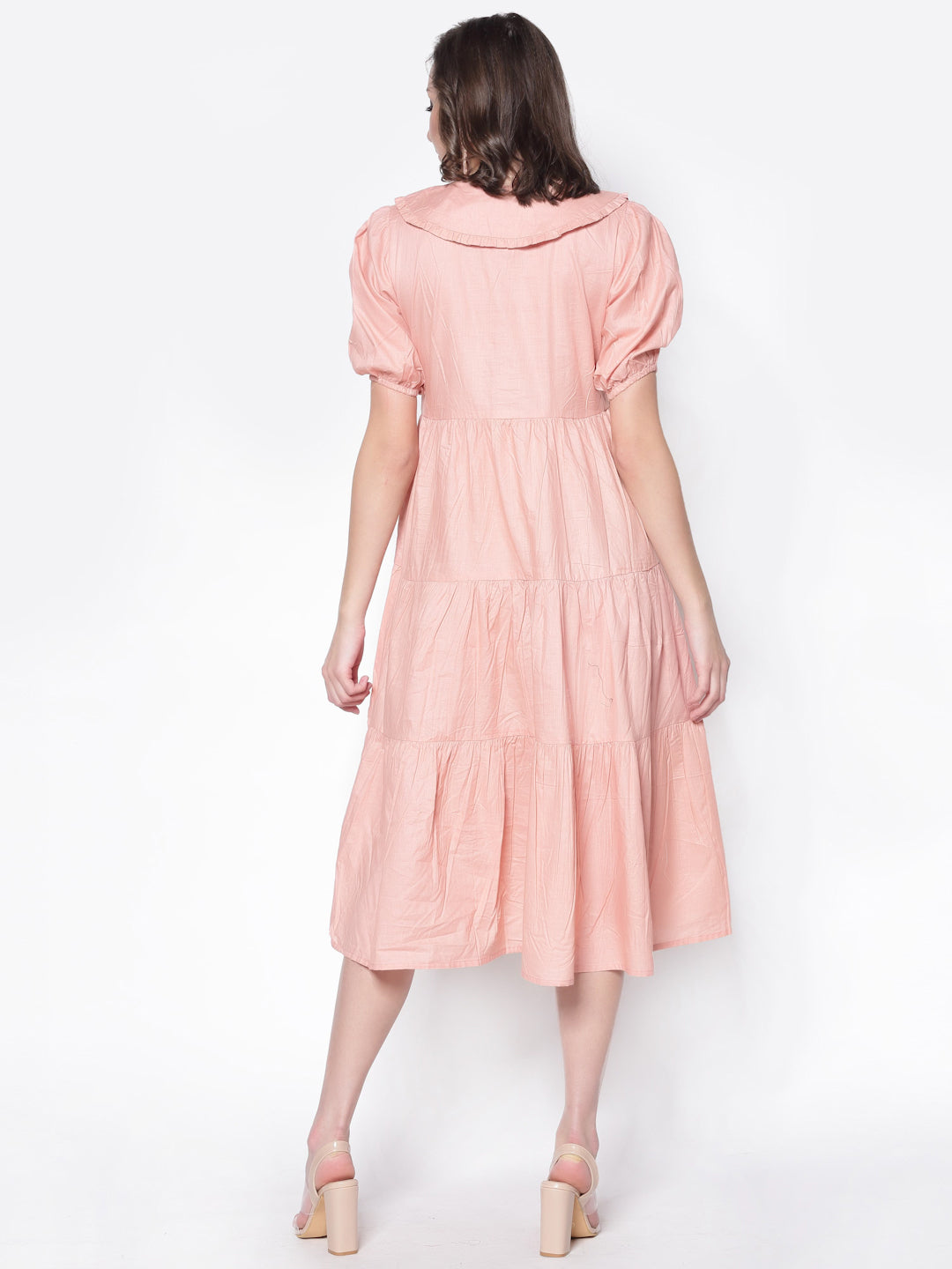 Keyboard Collar Trapeze Dress