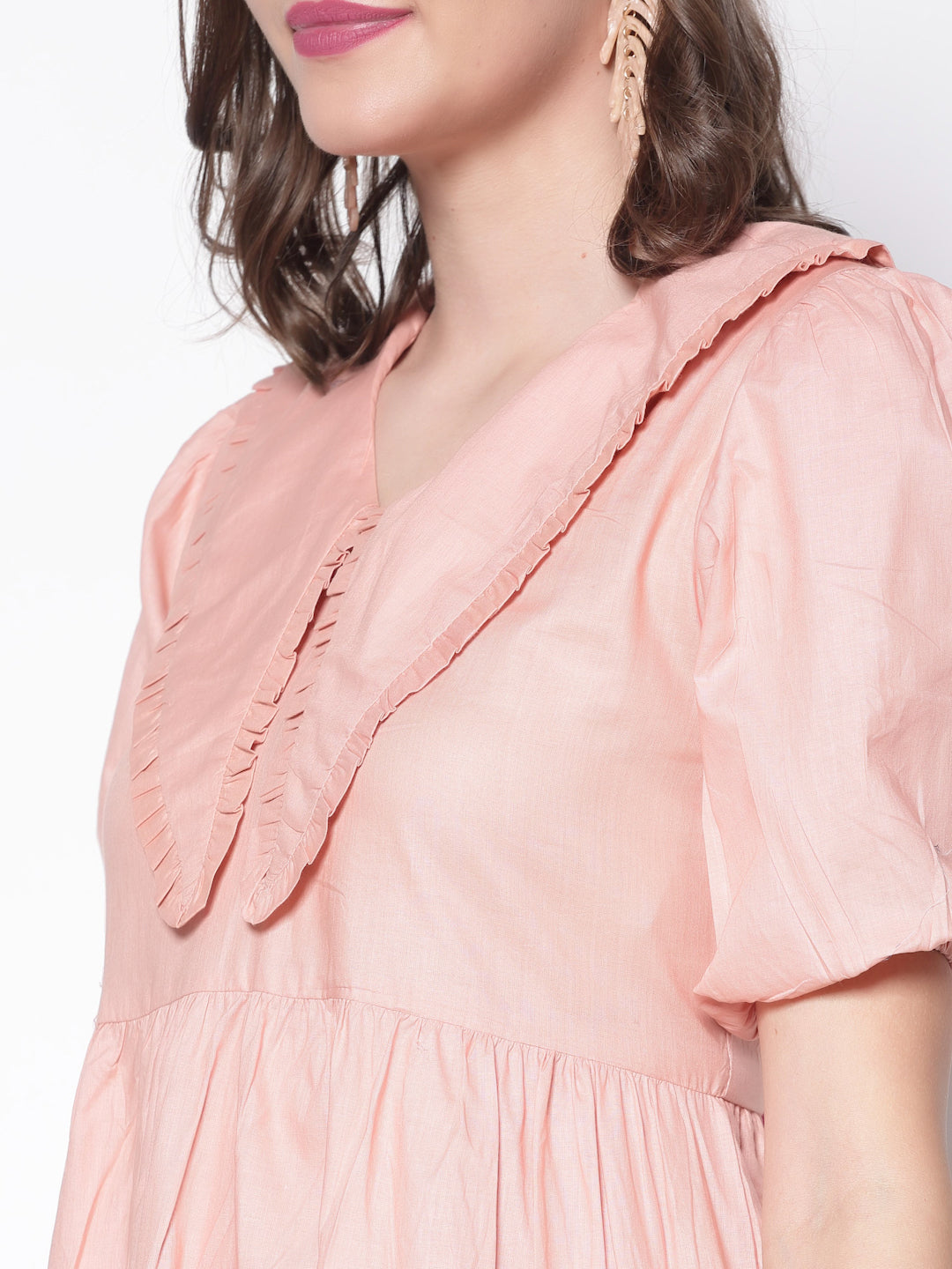 Keyboard Collar Trapeze Dress