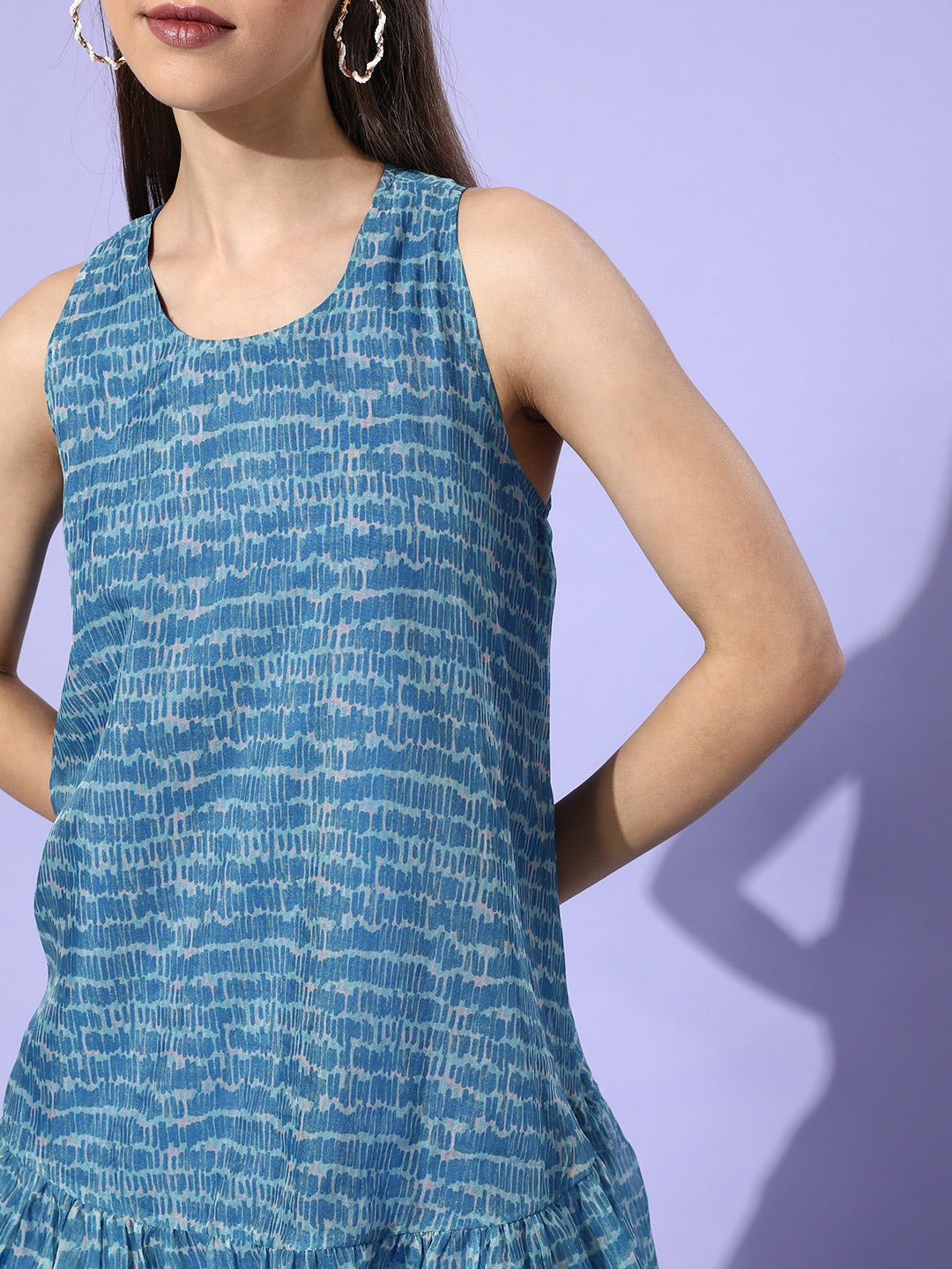 Blue Mini Floral Dress