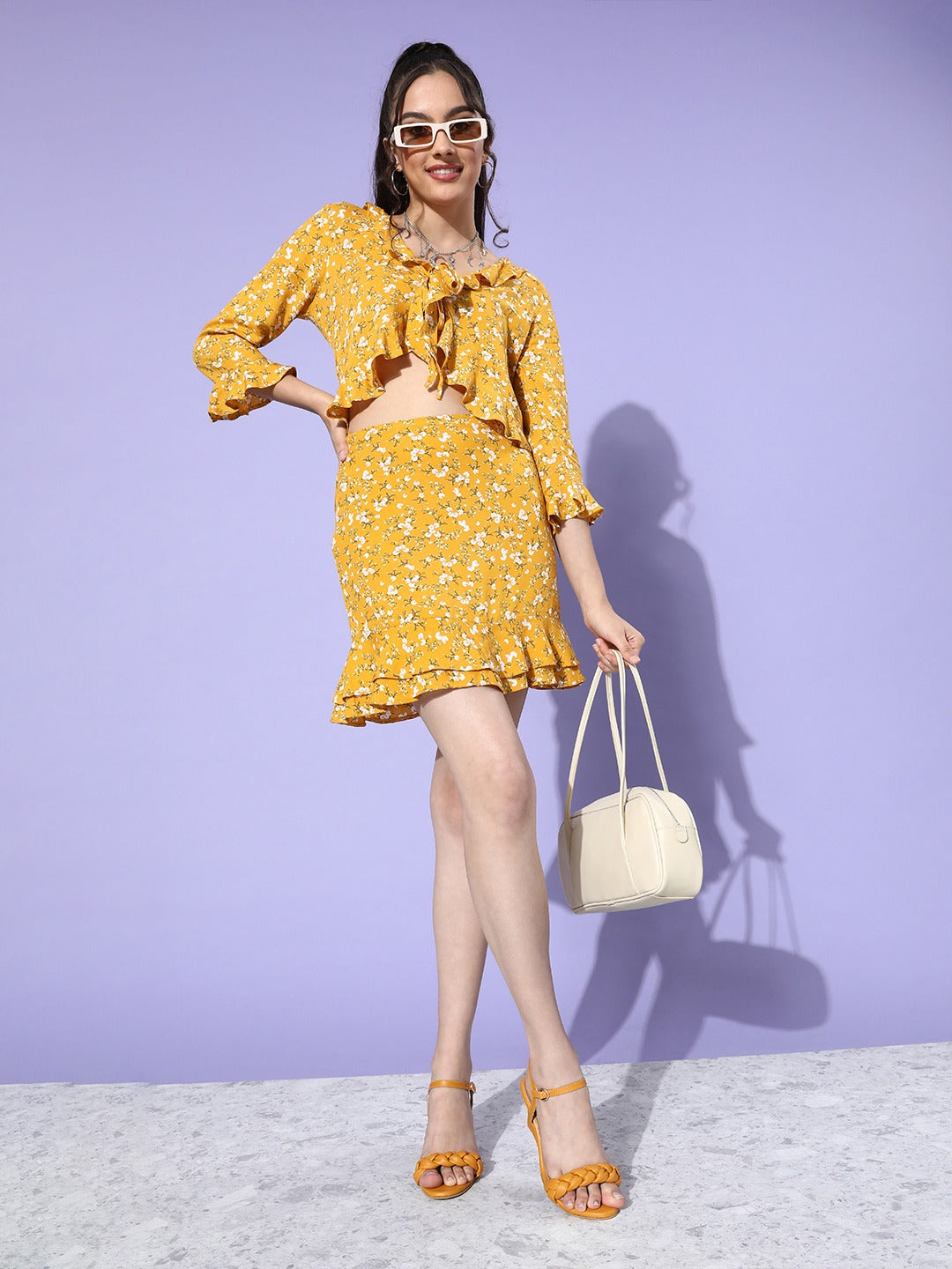 Two Pc Frill Dress