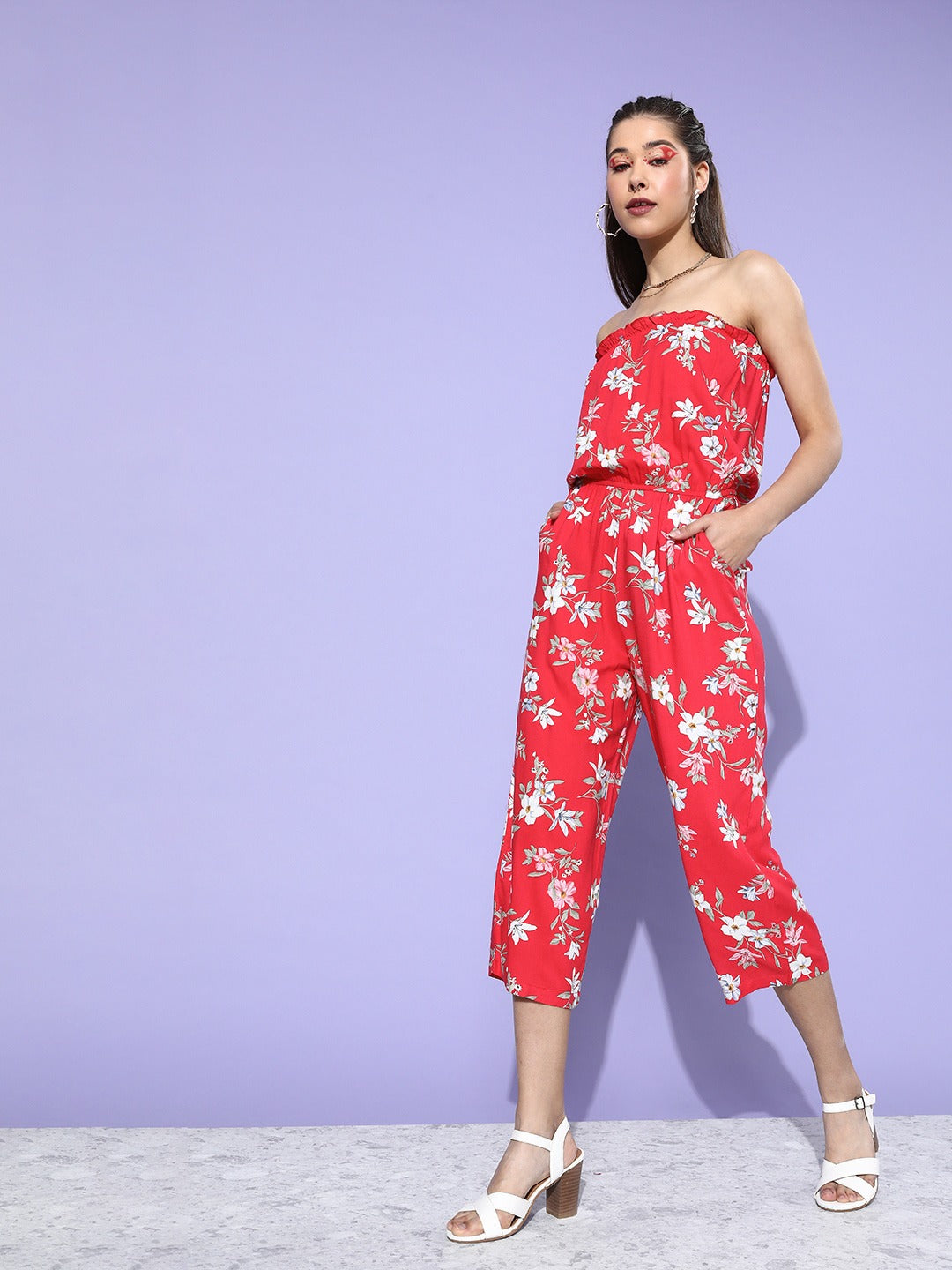 Offshoulder Frill Playsuit
