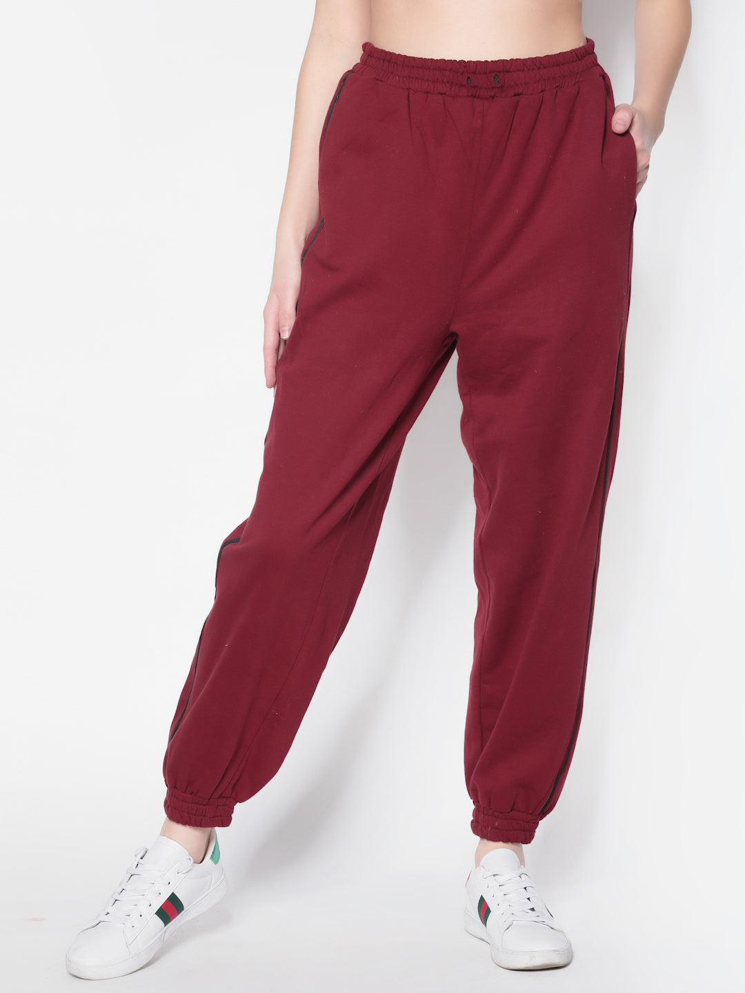 Burgandy Track Pant