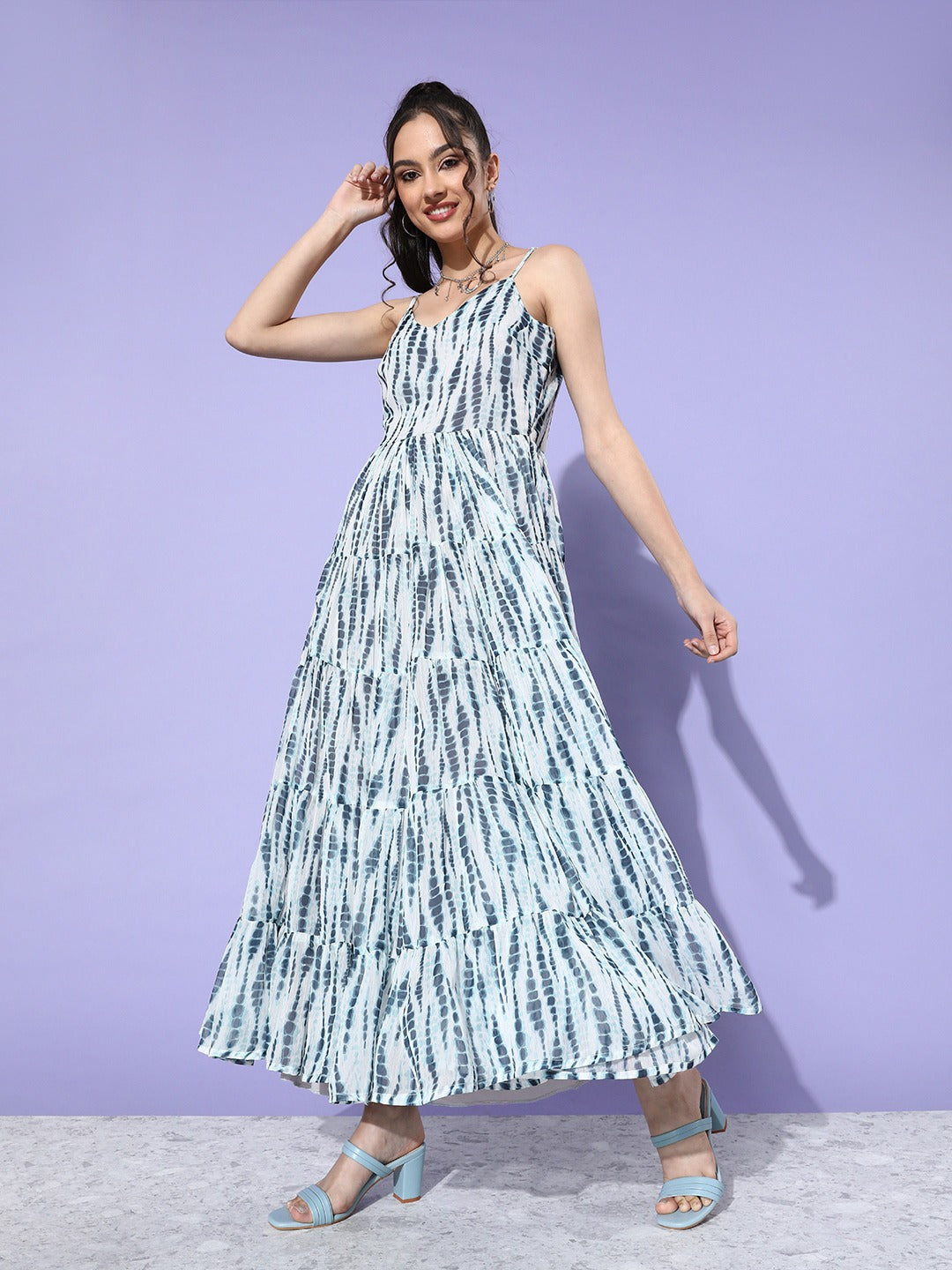 Blue Maxi Floral Dress