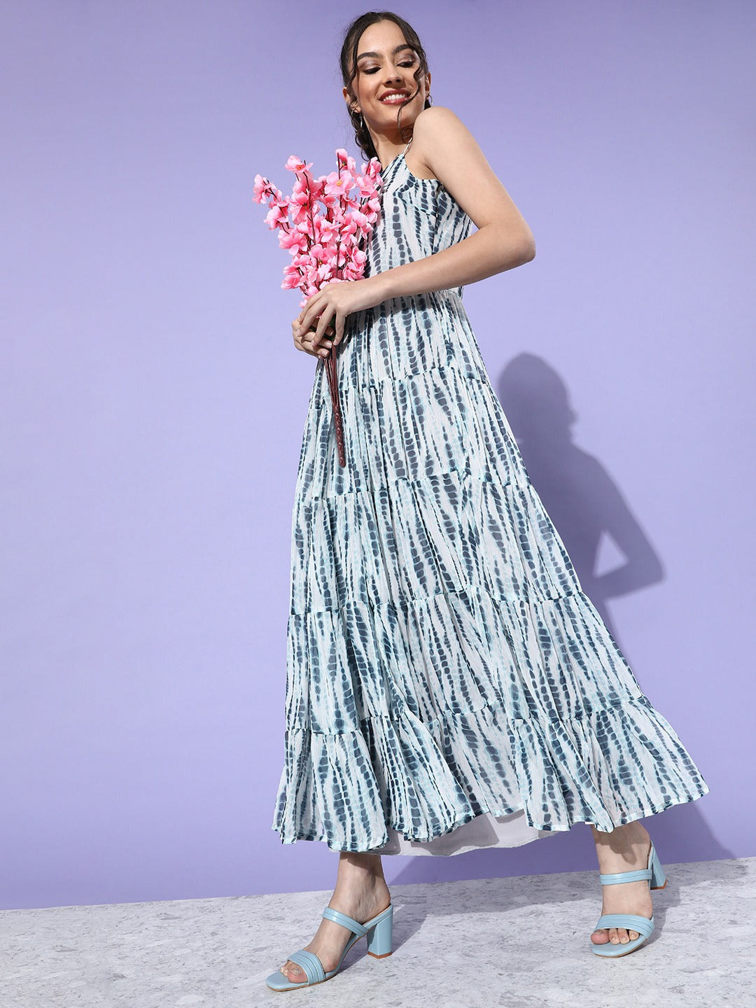 Blue Maxi Floral Dress