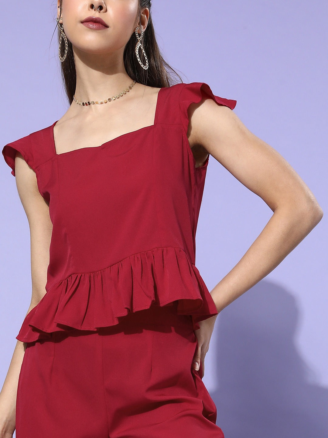 Two Pc Frill Jumpsuit