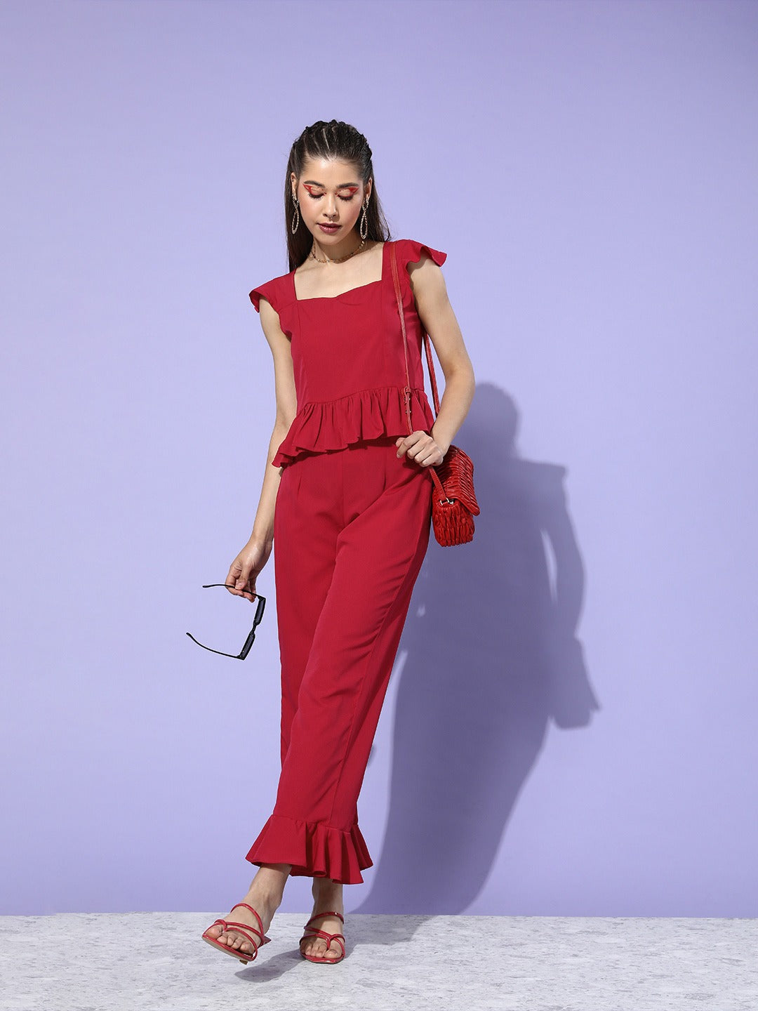 Two Pc Frill Jumpsuit