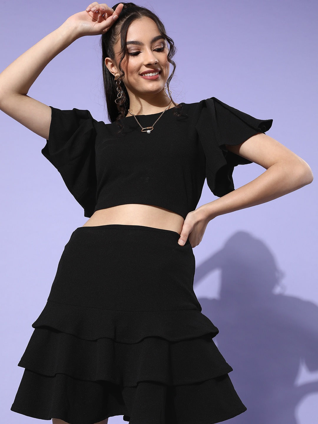 Two Pc Frill Dress