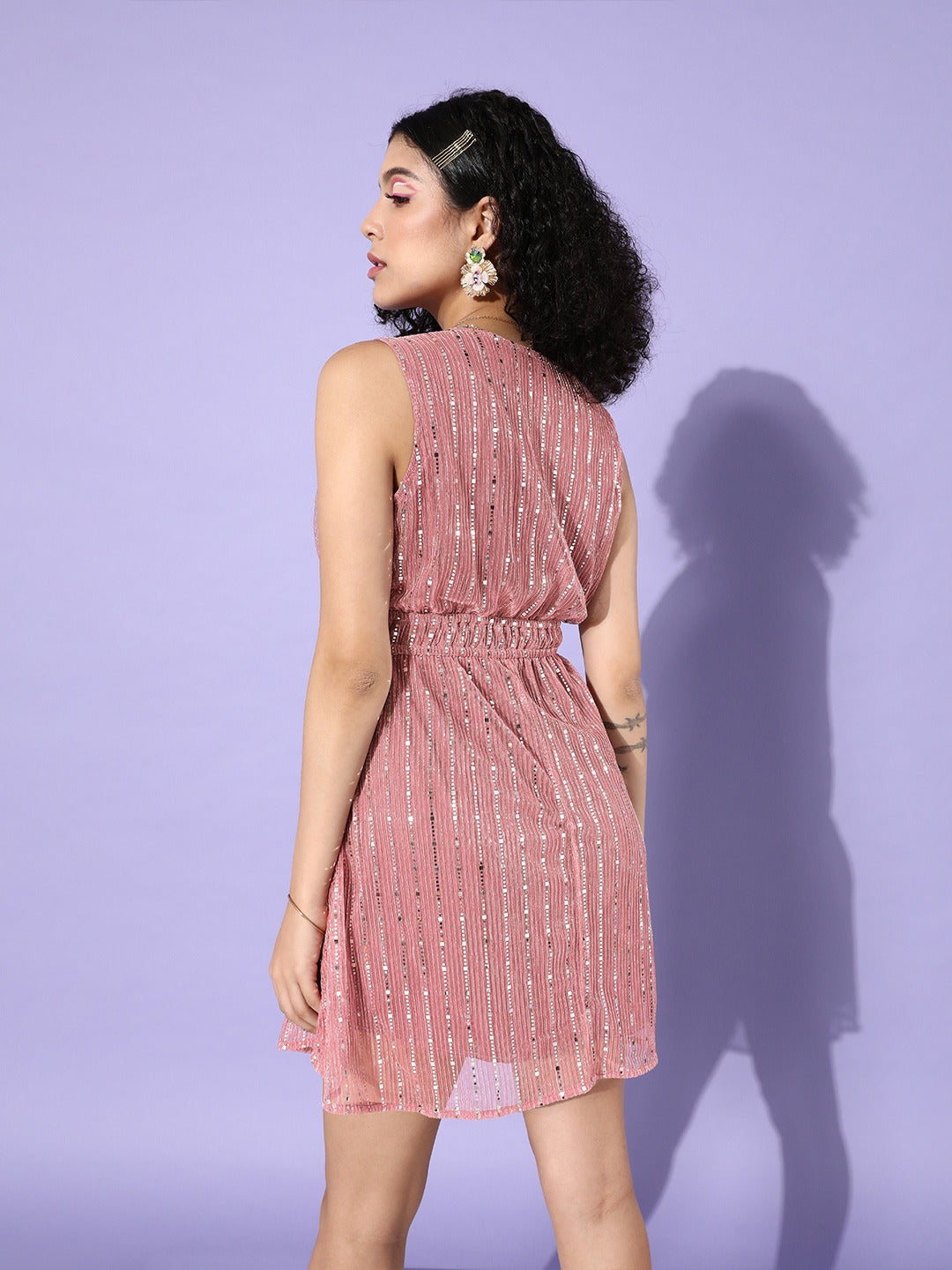 Overlap Front Party Dress