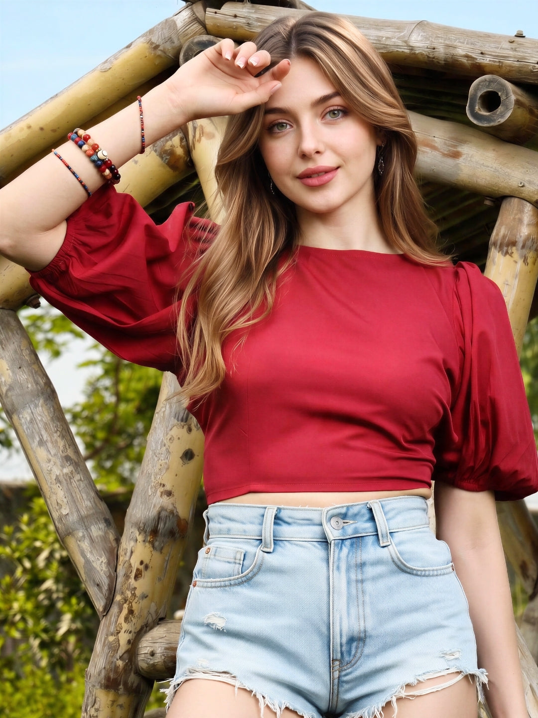 Crepe Crop Top