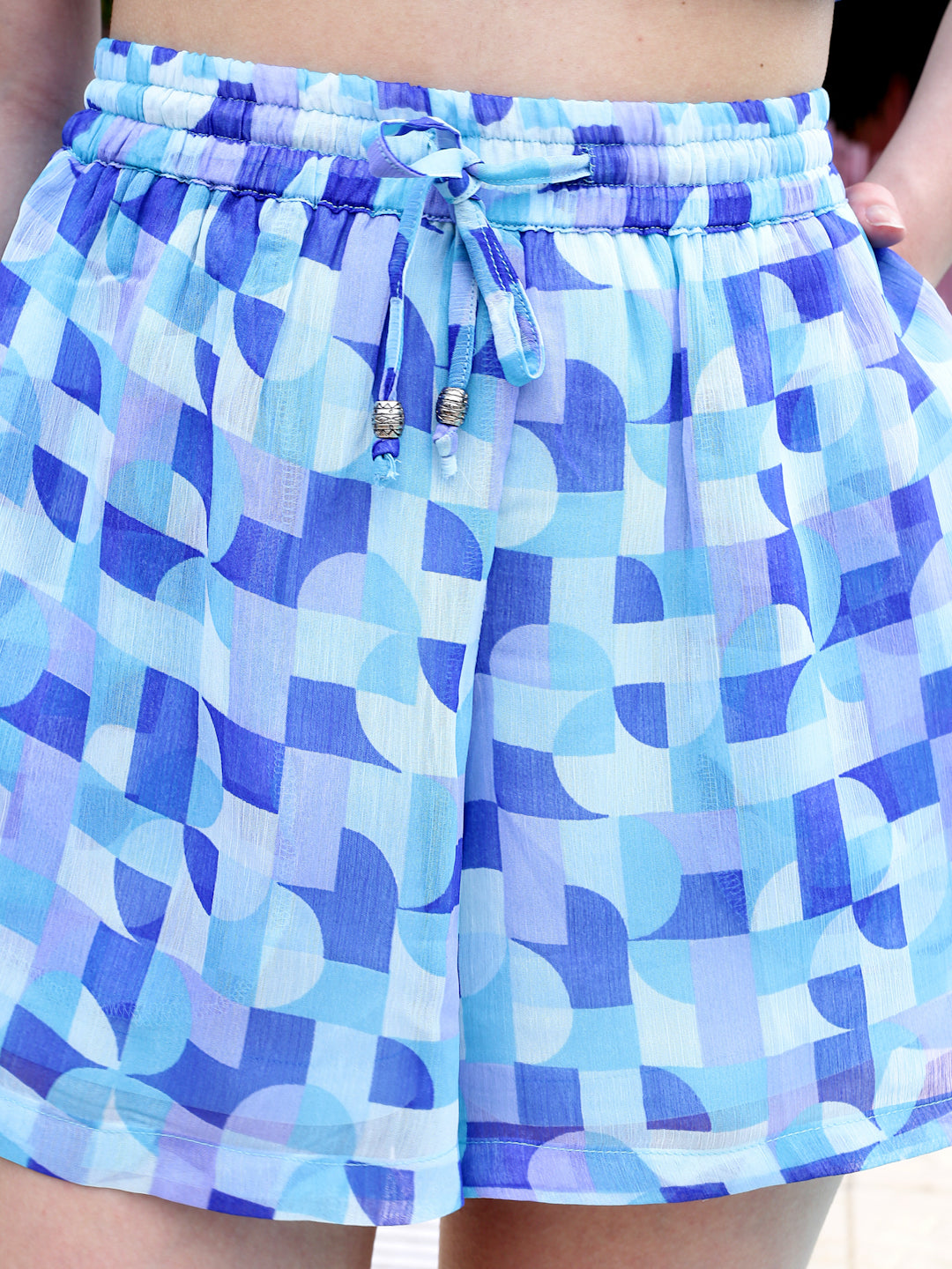 Blue Floral Mini Cord