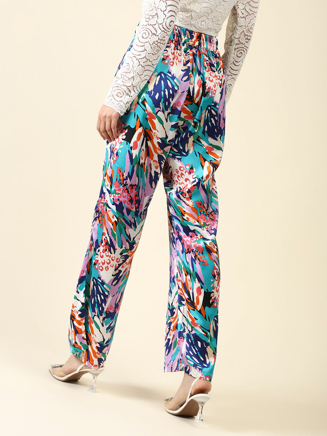 Offwhite Print Trouser