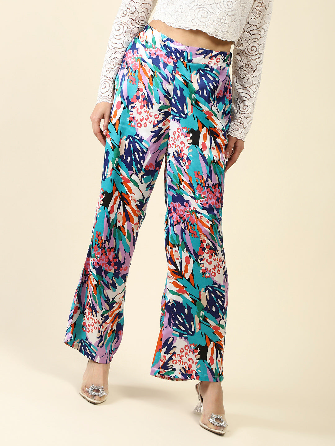 Offwhite Print Trouser