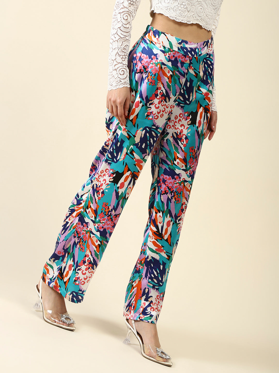 Offwhite Print Trouser