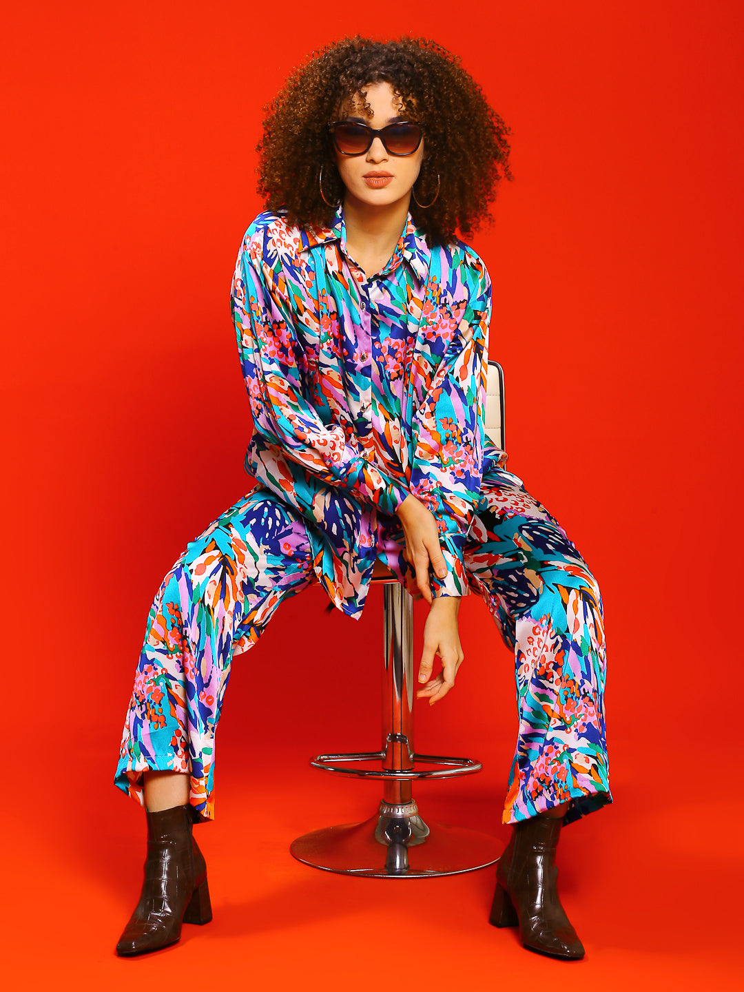 Off White Print Cord -Set