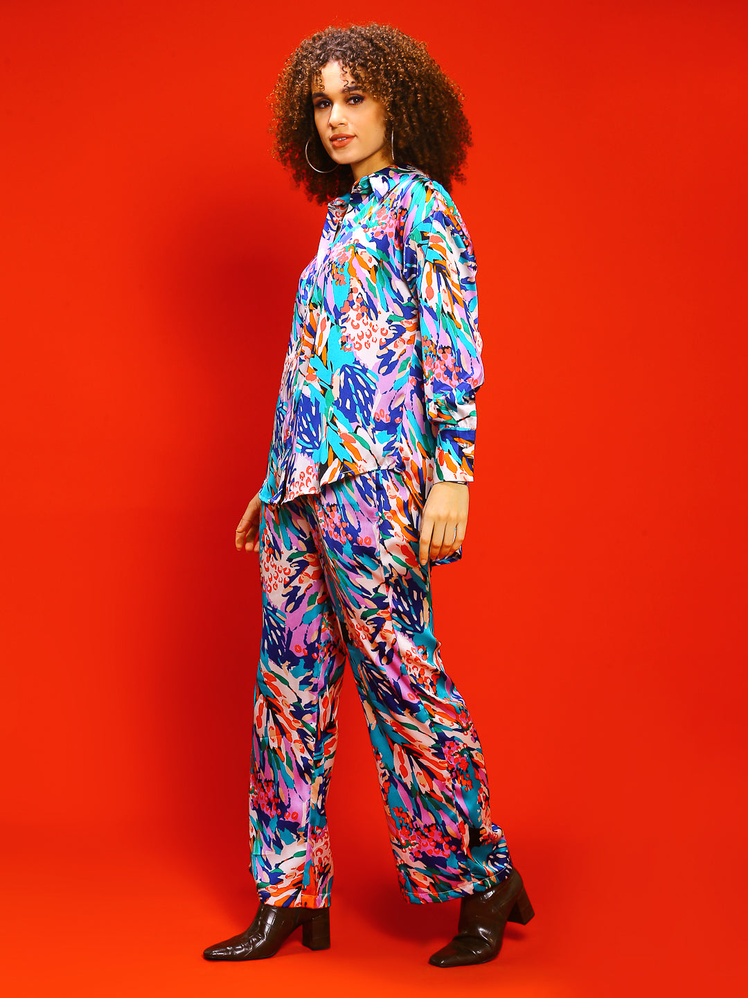 Satin Printed Coord Set