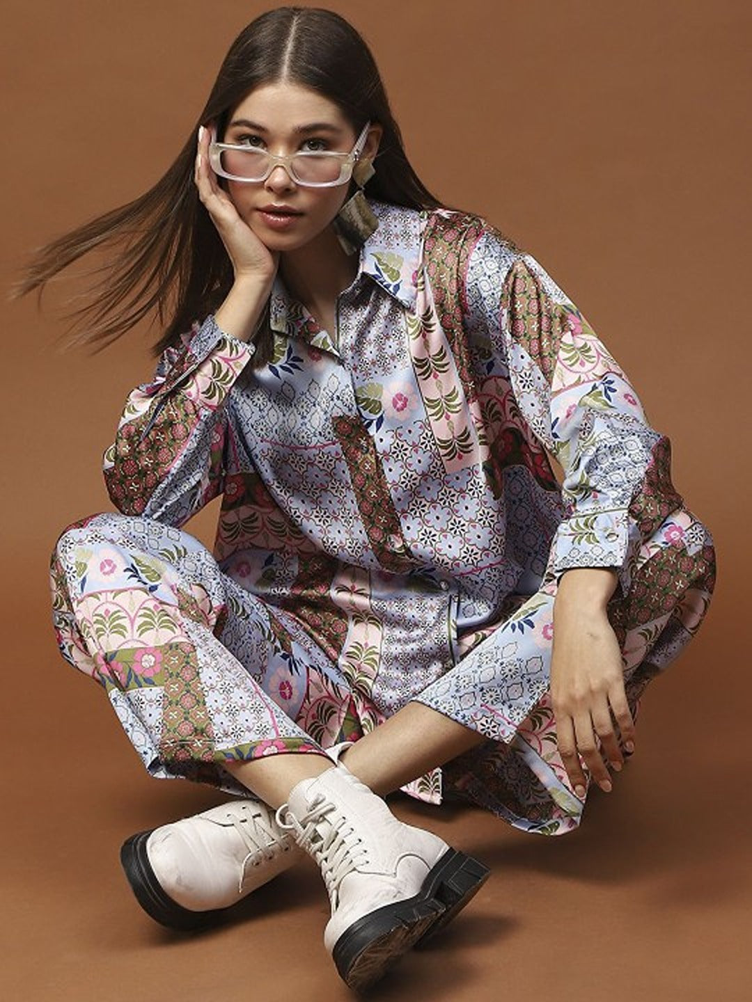 Satin Printed Coord Set