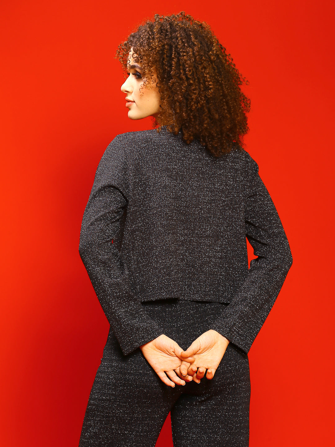 Black Strech open shrug