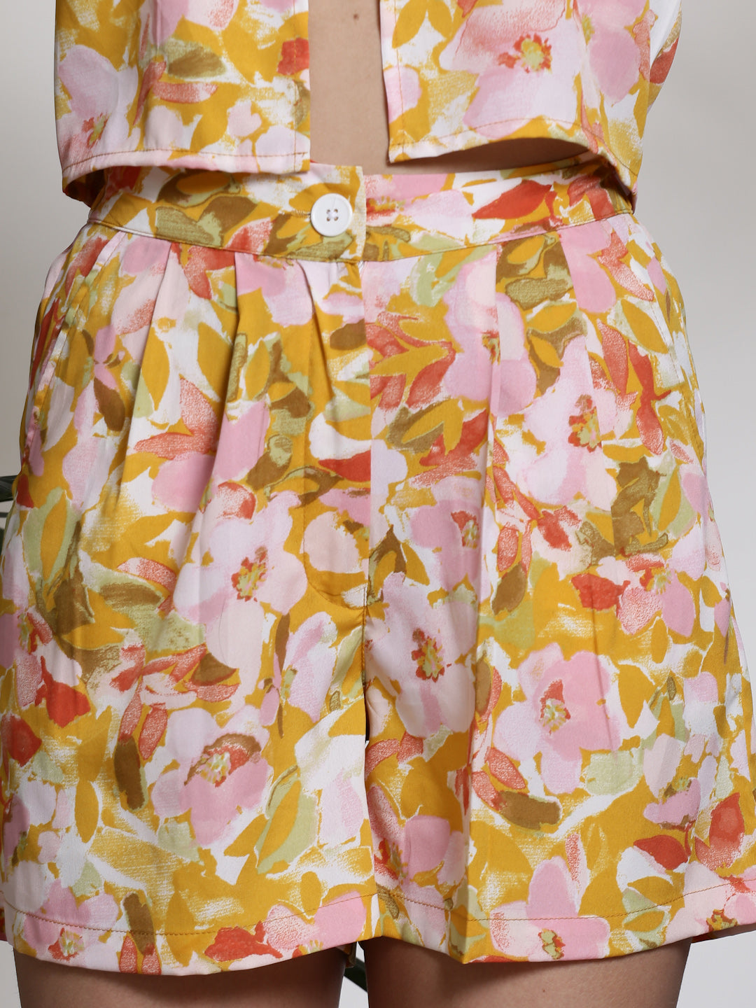 Yellow Top Shorts Cord-Set