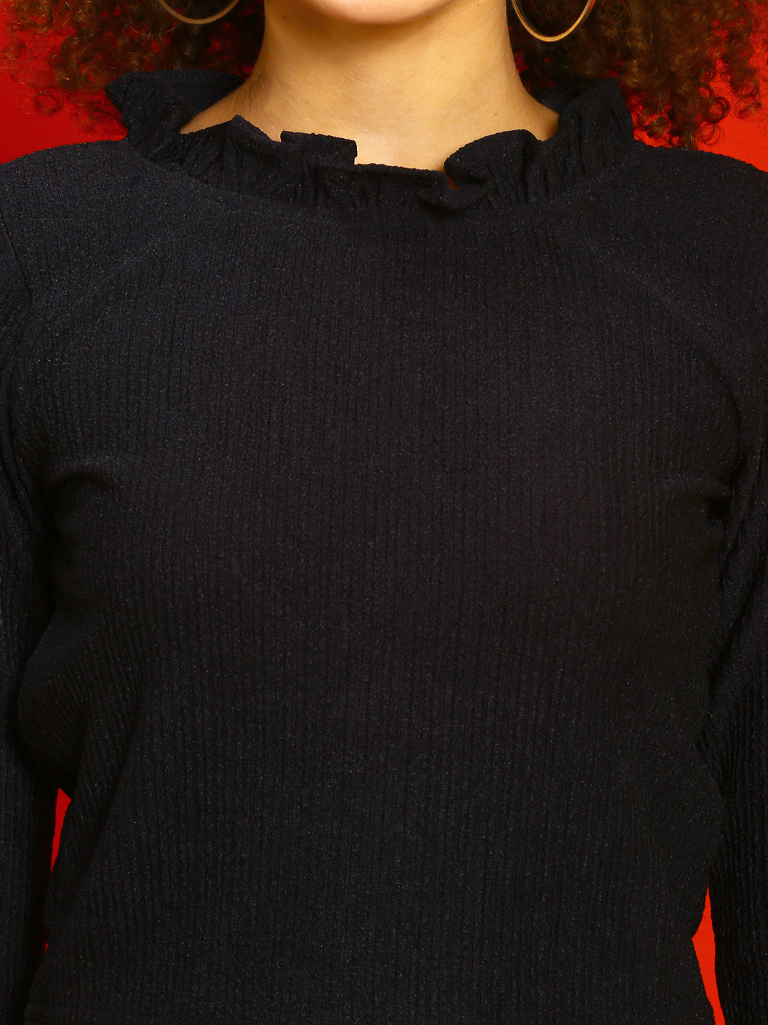 Black Bling Crop Top