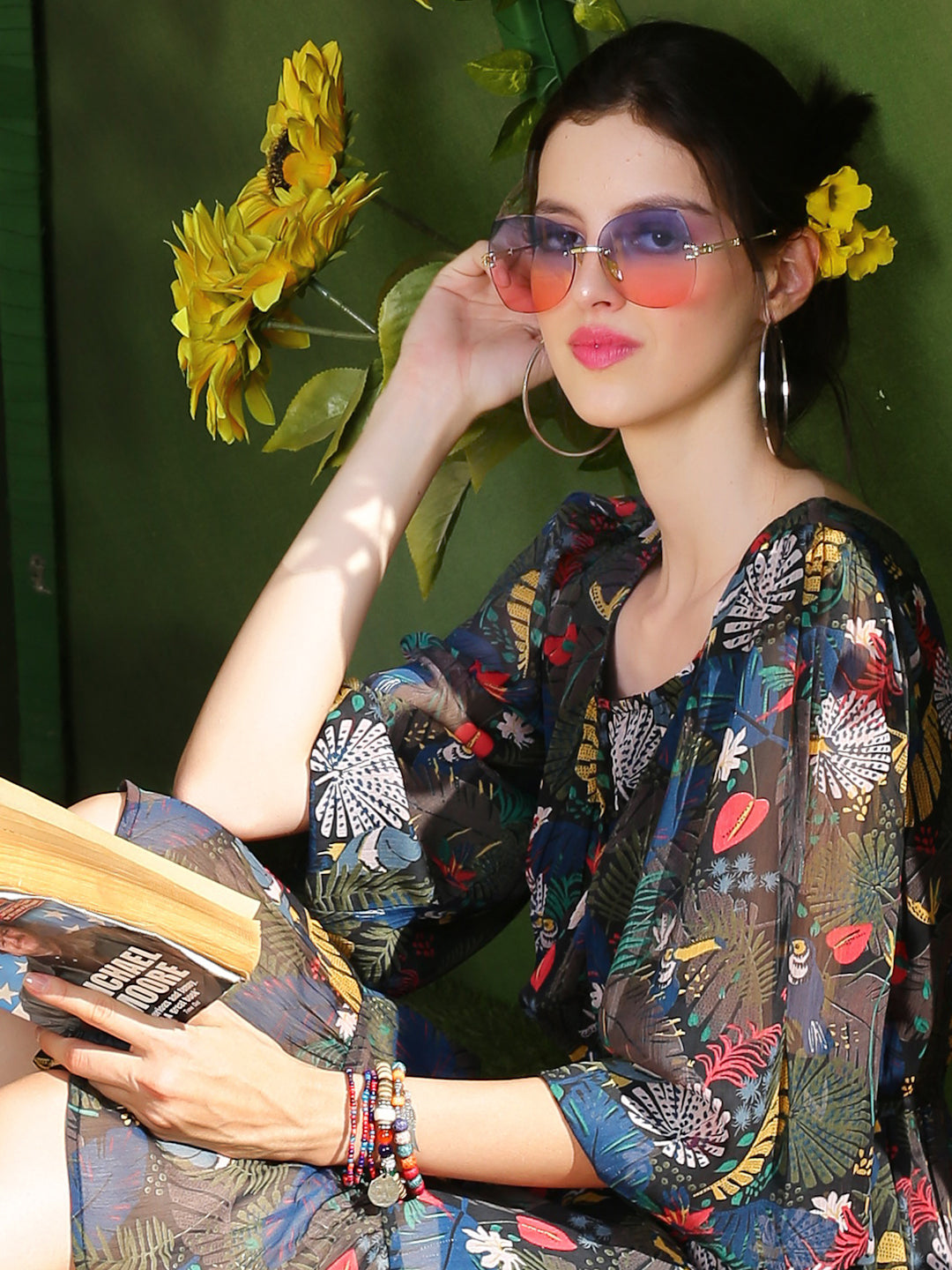 Black floral Mini Dress